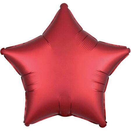 LOFTUS INTERNATIONAL 19 in. Sangria Star Satin Luxe Balloon A3-8585